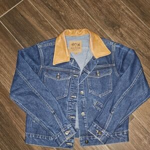 SCHAEFER OUTFITTER VINTAGE JEAN COLLAR JACKET EXCELLENT Sz MEDIUM